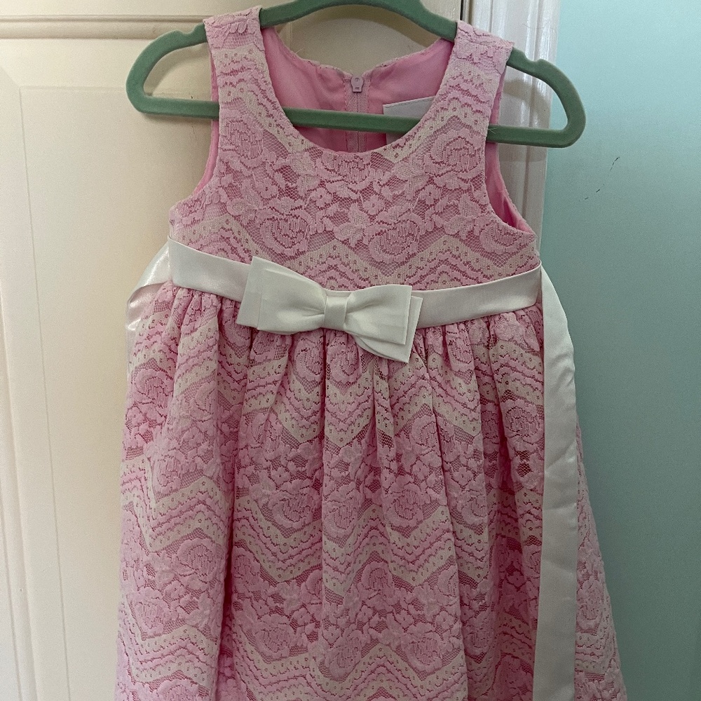 Pink lace dress for girls or baby 18 M